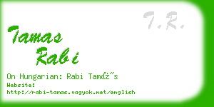 tamas rabi business card